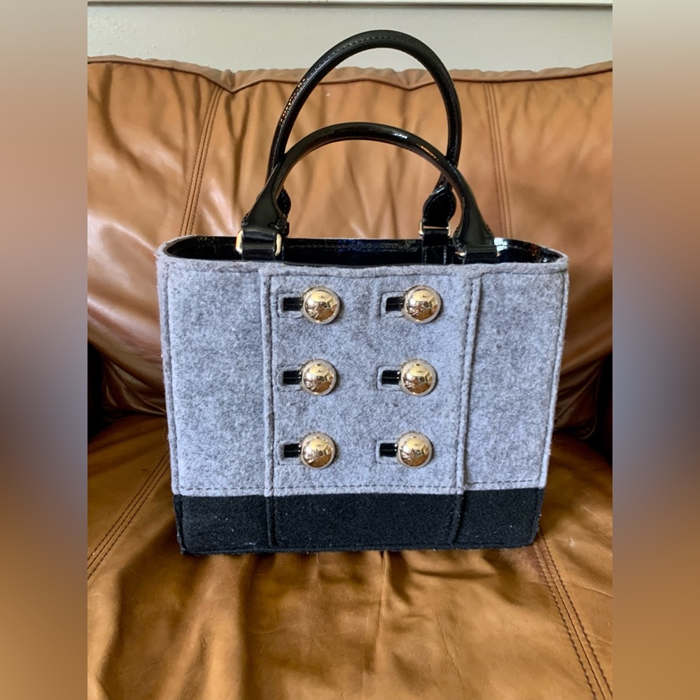Kate Spade Beantown Black & Grey Quinn Handbag